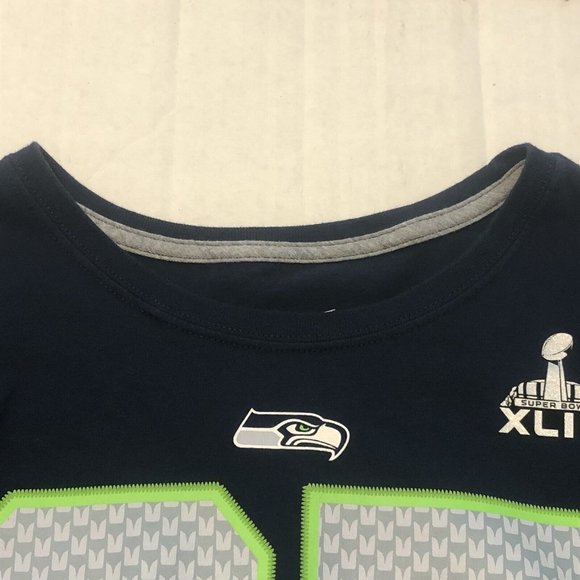 Super Bowl XLIX Seattle Seakhawks Nike Shirt #25 Richard Sherman Slim Large - Picture 9 of 12